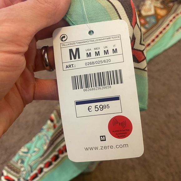 2 FOR $25Ze’re’ TRF Mint Green Large Scarf Tapestry Wrap Made In England NEW $60 - Picture 4 of 6